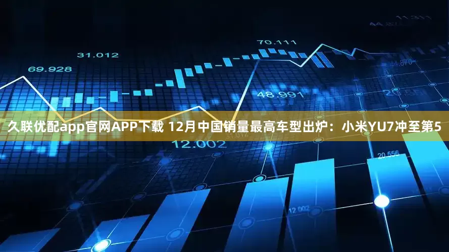 久联优配app官网APP下载 12月中国销量最高车型出炉：小米YU7冲至第5